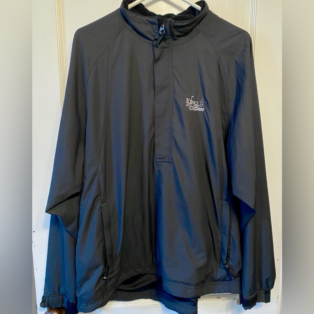 Cutter & Buck King & Bear CB WeatherTec Wind Water Resistant Golf Jacket Black L